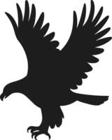 Eagle Silhouette with Sharp Details vector