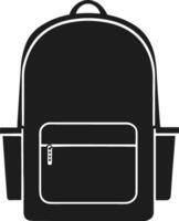 Simple Backpack Silhouette vector