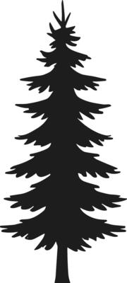 Bold Pine Tree Silhouette