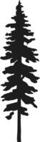 Rustic Pine Tree Silhouette vector