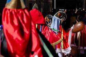 Pantalla the traditional carnival mask, one of the most popular carnivals in Galicia, Entroido de Xinzo de Limia. photo