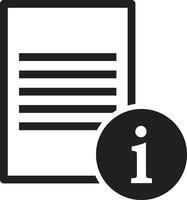 Instruction file icon . Information document icon . Information sheet icon vector
