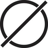 Nothing icon isolated on white background . Null symbol . Empty symbol icon vector