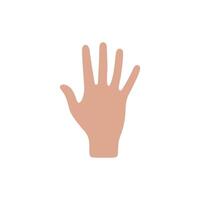 Hand icon on white background. illustration in trendy flat style vector