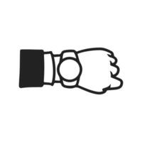 Time for Action theme. Clenched Fist with Wristwatch Illustration vector