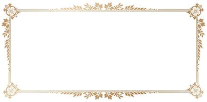 Vintage ornamental decorative frames golden colors isolated white backgrounds for design of retro frames, borders, labels, certificate of completion templates, wedding invitations, greeting cards vector