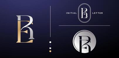 RE or ER monogram initial letter logo, elegant and luxury style design template elements for your business card, branding identity names company or corporates, letterpress, embroidery material vector