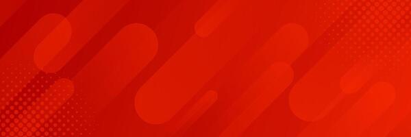 Abstract red dynamic banner background with halftone, modern wallpaper. illustration vector