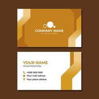 Business card template with golden shape vector