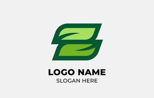 Logo Leaf symbols and Letter Z. Template design Nature, tree, go green and growth concept with icon. Editable file vector