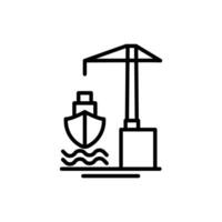 Icon Building harbor symbols editable file vector