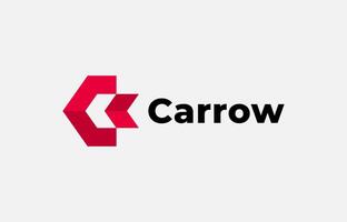 Logo Arrow and Letter C, Template creative design fintech, technology, arrow, growth and increase symbols icon. Editable file vector