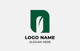 Logo Leaf symbols and Letter N. Template design Nature, tree, go green and growth concept with icon. Editable file vector