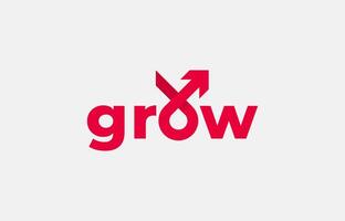 Logo Arrow and Letter O with Growth Text, Template creative design fintech, technology, arrow, growth and increase symbols icon. Editable file vector