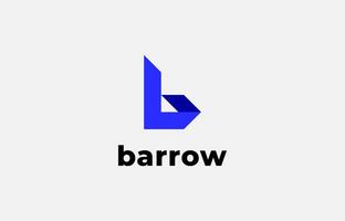 Logo Arrow and Letter B, Template creative design fintech, technology, arrow, growth and increase symbols icon. Editable file vector