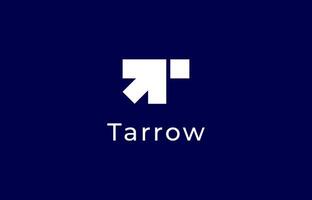 Logo Arrow and Letter T, Template creative design fintech, technology, arrow, growth and increase symbols icon. Editable file vector