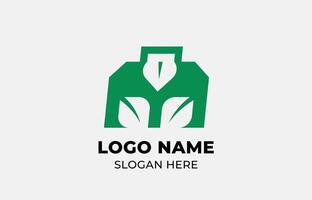 Logo Leaf symbols and Box Delivery. Template design Nature, tree, go green and growth concept with icon. Editable file vector