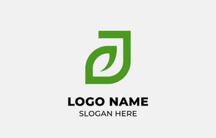 Logo Leaf symbols and Letter J. Template design Nature, tree, go green and growth concept with icon. Editable file vector