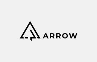 Logo Arrow and Letter A, Template creative design fintech, technology, arrow, growth and increase symbols icon. Editable file vector