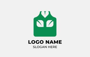 Logo Leaf symbols and Cloth or T shirt. Template design Nature, tree, go green and growth concept with icon. Editable file vector