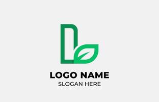 Logo Leaf symbols and Letter L. Template design Nature, tree, go green and growth concept with icon. Editable file vector