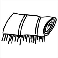 Blanket hand drawn illustration vector