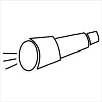 Flashlight hand drawn illustration vector