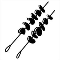 Kebabs hand drawn illustration vector