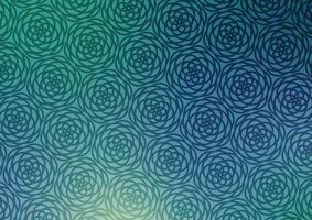 Blue pattern green line presentation flower background vector