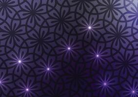 Purple line pattern dark flower presentation background vector
