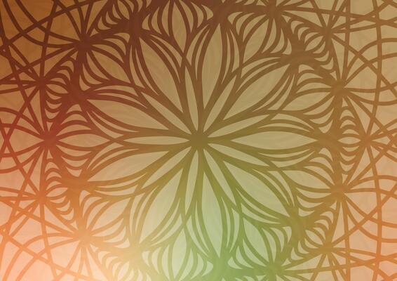 Yellow art flower mandala graphic modern style background