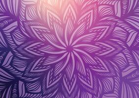 Mandala purple geometry pattern design background vector
