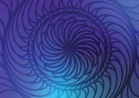 Blue circle center mandala line pattern background vector