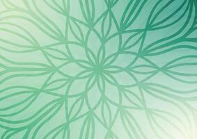 Green mandala soft design abstract background vector