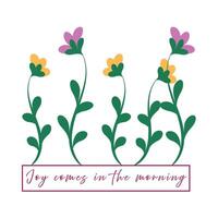 Joy comes in the morning. Christian faith. Typography design for print vector