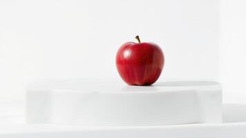Red Apple on White Background photo