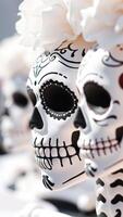 Close up of a Day of the Dead Sugar Skull Decoration photo