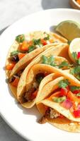 Delicious Tacos with Cilantro and Lime photo
