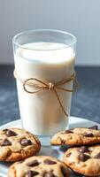 Milk and Chocolate Chip Cookies photo