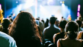 Rear View of Audience at a Concert photo