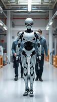 Futuristic Robot in a Factory Setting photo