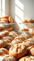 Freshly Baked Bread in a Bakery photo