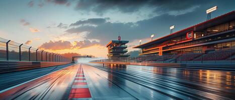 F1 race track circuit road grandstand stadium for Formula One racing photo