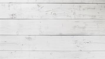 Rustic white painted wood planks with natural grain provide vintage charm and weathered texture, ideal for home or design projects photo