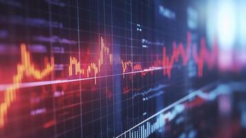 Stock market graph displaying increasing indicators, suggesting a possible uptrend in the financial market photo