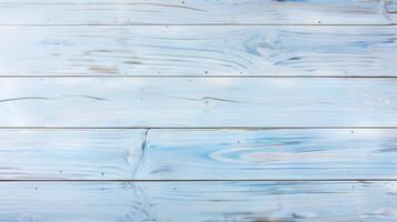 Gorgeous light blue painted wooden plank background with intricate wood grain patterns, ideal for infusing your designs with a vintage charm photo