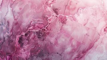 Pink alcohol ink fluid painting with abstract swirls and veins for a luxurious background photo