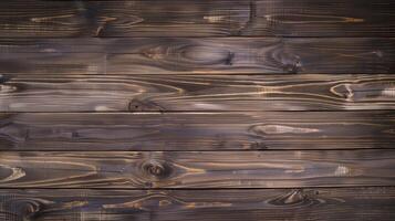 Dark brown wood planks with rustic texture, vintage charm, and timeless beauty for design projects photo
