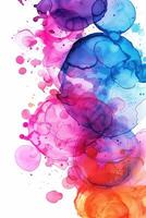 Vibrant alcohol ink swirls and bubbles in this abstract background photo