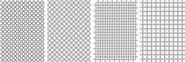 Seamless Geometric Pattern Background, Unique Colorable Seamless Pattern Set. vector